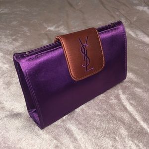YSL Yves Saint Laurent Purple Hand Clutch